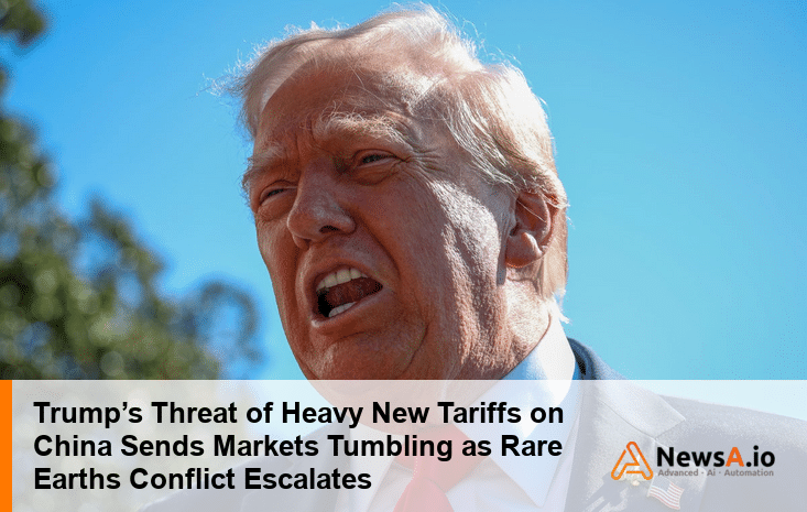 Trump’s Threat of Heavy New Tariffs on China Sends Markets Tumbling as Rare Earths Conflict Escalates